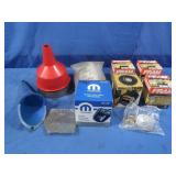 Oil Filters-Various Sizes and Funnels