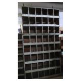 Wood Cubby Wall Shelving Unit 52x12x98"