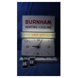 Burnham LIghted Elec. Advertising Clock