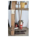 Bush Brooms, 2 Charged Fire Extinguishers