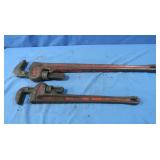 2 Rigid Hvy Duty Pipe Wrenches 24" and 36"