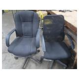 2 Swivel Office Desk Chairs with Cushioned Seats