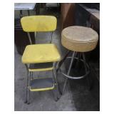Vintage Step Stool Chair, 34" High and Vintage
