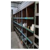 Wooden Cubby Wall Shelving Unit 124x13x67"
