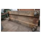 Wheeled Wooden Cart 68x24x8" * No Contents