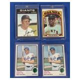 Willie Mays Lot EX-NM Inc. 1971, 1972, (2) 1973