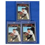 (3) EX-NM 1971 Topps Baseball Inc. Jim Kaat