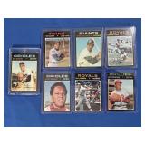 (7) 1971 Topps Baseball EX-NM Inc. Carew, Palmer,