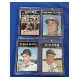 (4) 1971 Topps Baseball Stars EX-NM Inc. Mays,