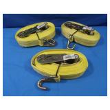 3 New Ratchet Straps 2" x 27