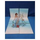 Vintage Decorative Wall Tile Signed by an Artist