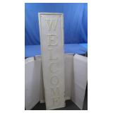 "Welcome" Metal Sign 57x13"