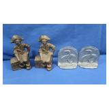 2 Vintage, 1 Cast Iron End of the Trail Bookends,