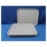 6 Plastic Trays 18x14"