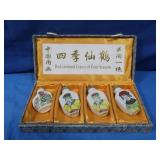 Vintage 4 pieces, 4 Seasons snuff bottles Chinese