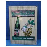 Embossed Mt. Dew Tin Sign 16.75x12"