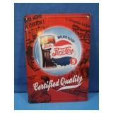 Embossed Pepsi Tin Sign 16.75x12" (Red)