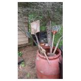 Yard Tools-Pick,SledgeHammer,&more(barrel not