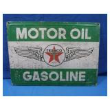 Embossed Texaco Tin Sign 16.75x12"