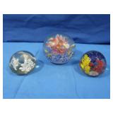 3 Paper Weights, 1 Big Yellow Orange Flower, 1