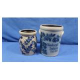 1 Rockdale Union Stoneware 1994 Crock & 1