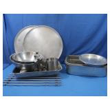 Miscellaneous Stainless Steel Pizza Pans, Bowls,