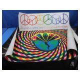 2 Vintage Peace Paper Signs,1 Peace Sign