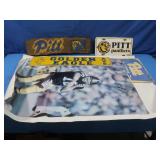 Pitt Panther Lot, Wooden Sign, License Plate, &