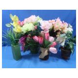 Miscellaneous Silk Flowers in Vase