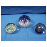 3 Paper Weights, 1 Blue Flower, 1 Butterfly, 1