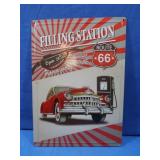 Embossed Route 66 Tin Sign 16.75x12" ( Red &