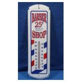 Vintage Metal Barber Shop Advertisement