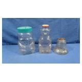 3 Vintage Glass Banks, 1 Carnival Glass Liberty