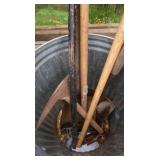 Yard Tools-Shovels,Pick&more(barrel not included)