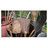 Yard Tools-Sledgehammer,Shovels,Rake&more(barrel