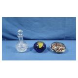2 Paper Weights, 1 Blue & Yellow Foot Print, 1