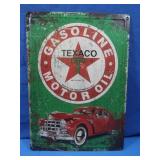Embossed Texaco Tin Sign 16.75x12"