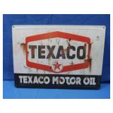 Embossed Texaco Tin Sign 16.75x12"