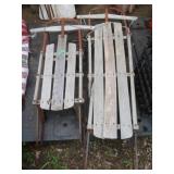 2 Vintage Snow Sleds