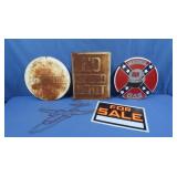 Round Metal Tin Rebel Gas Sign 12" Round & More