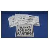 Vintage Cardboard Notice Sign & More