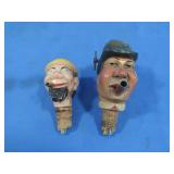 2 Vintage German Caricatore Pourers-1 w/Music Box