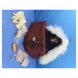 Vintage Masonic Ceremonial Hat w/Ostrich