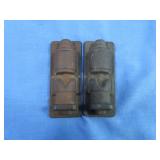 2 Vintage Cast Iron Patterns marked "E Co.