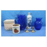 Dolft Blue Decanter,Cobalt Blue Vases