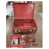 Empty Tool Metal Tool Box & Miscellaneous Bits
