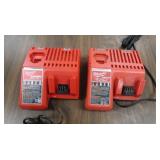 2 18 Volt Milwaukee Chargers