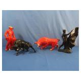 Ceramic Bullfighters&Bulls