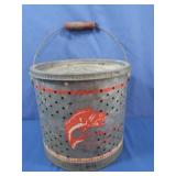 Vintage Galvanized Old Pal Bait Bucket