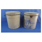 2 Vintage Metal Canisters